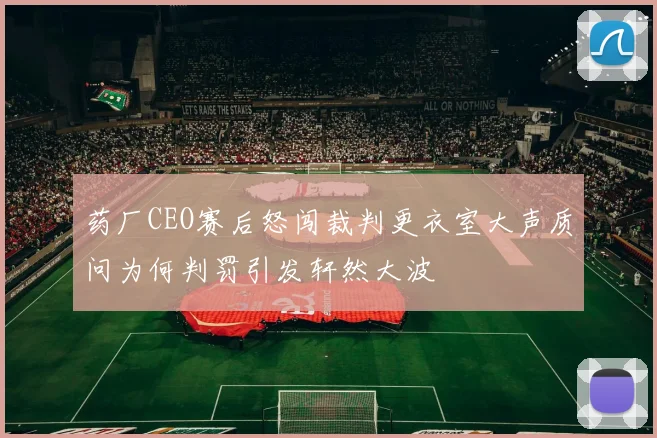药厂CEO赛后怒闯裁判更衣室大声质问为何判罚引发轩然大波